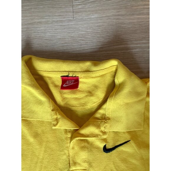Nike Chrome Yellow/Black Dry Victory Polo Texture Golf Shirt Men's Size 2XL - Picture 2 of 3